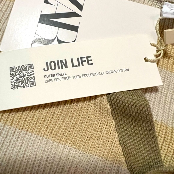 NWT Zara 18-24 months children’s button up beige striped cardigan. - Picture 5 of 6